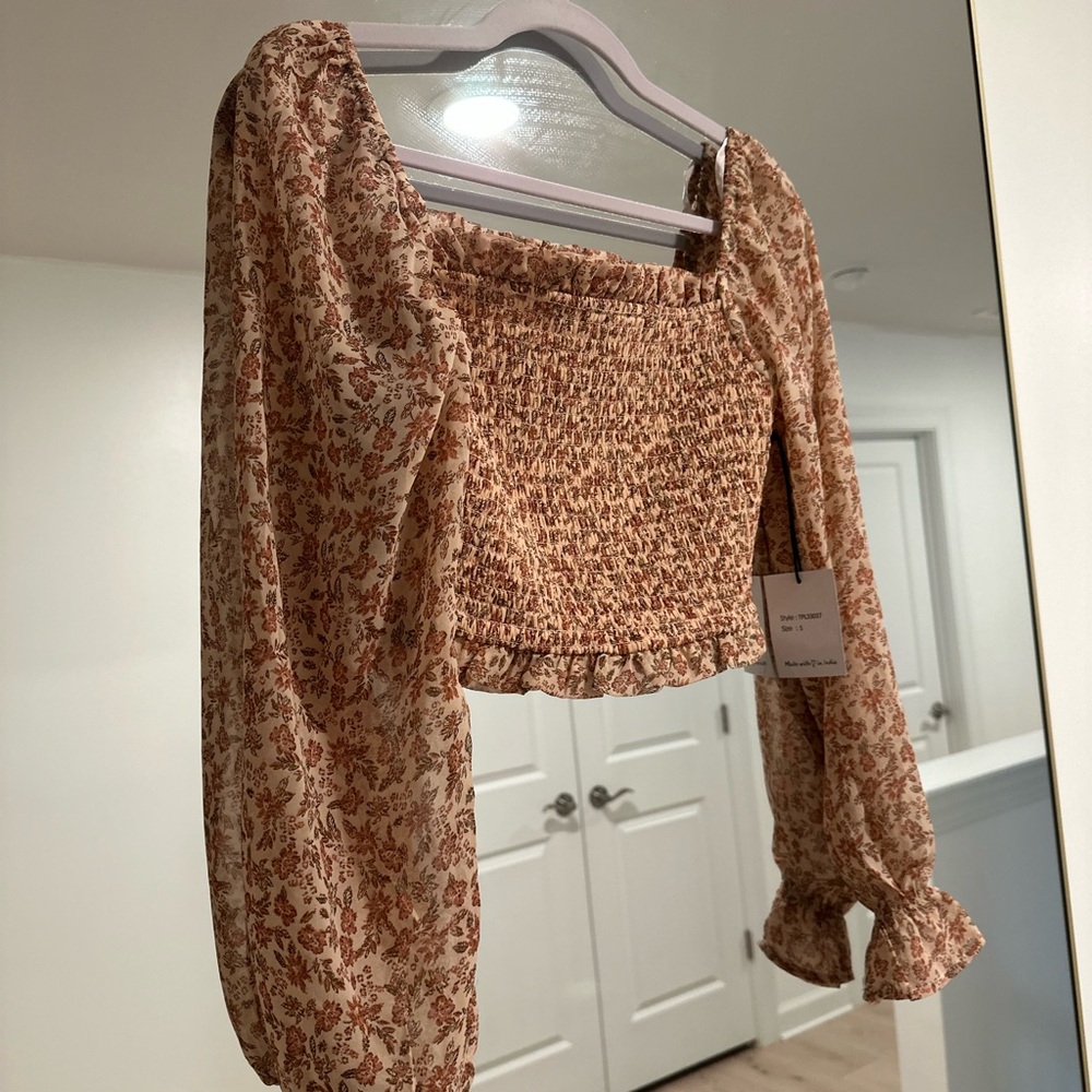 Japna Small Floral Smocked Women's Top